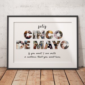 Aangepaste collage van Cinco de Mayo, cadeaus voor gezinnen, Happy Cinco de Mayo, Mexicaanse feestdag, feestherinneringen