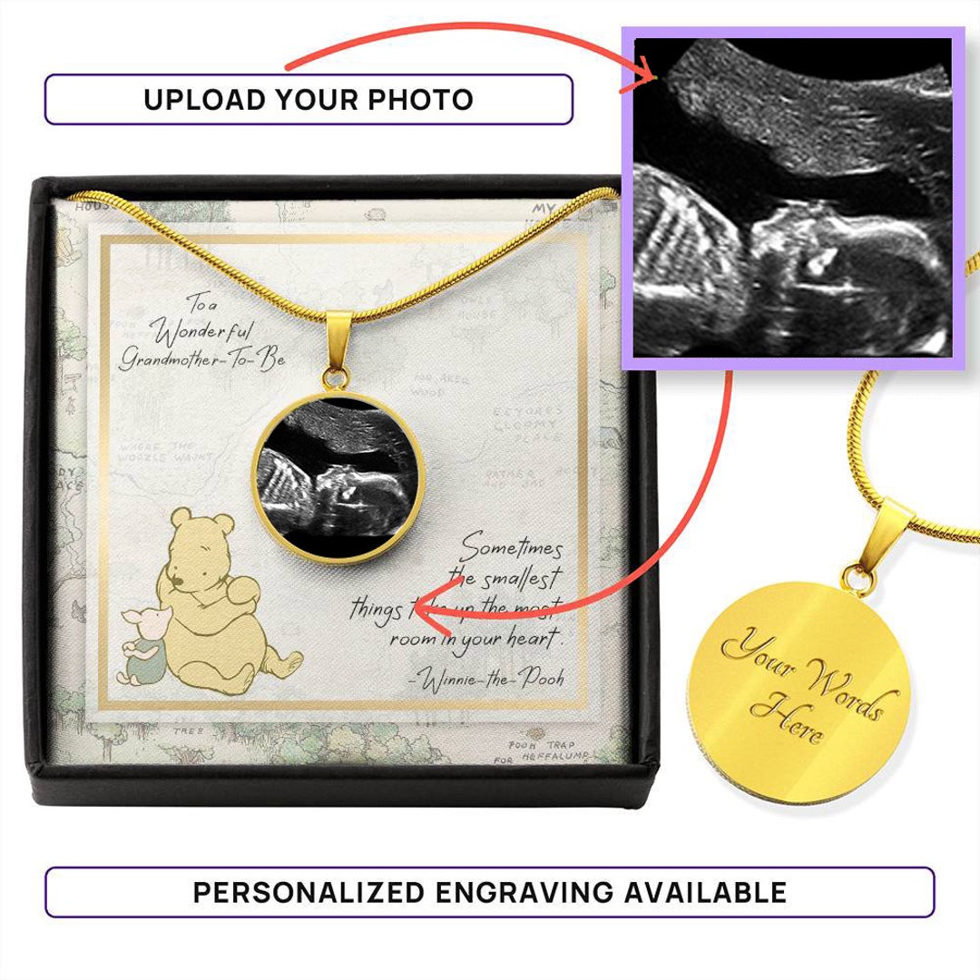 Winnie the Pooh Grandmother-to-be Necklace Personalized - Etsy