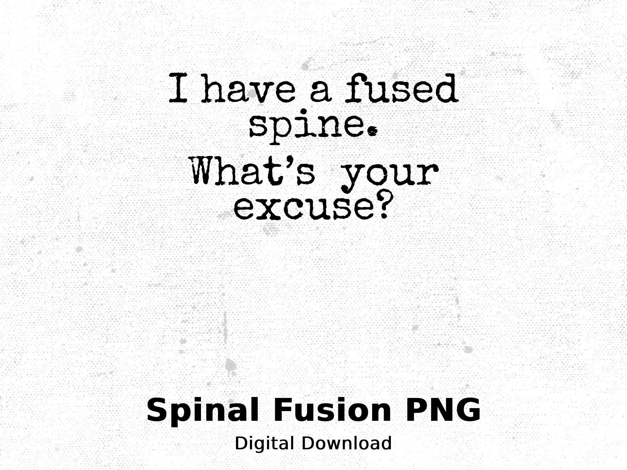 Spinal Fusion PNG for Scoliosis Digital Download for Back Surgery Gift
