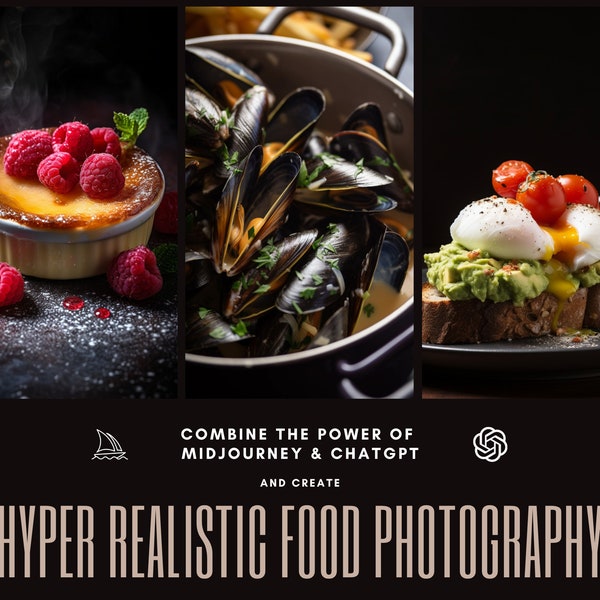 Professional Midjourney & ChatGPT Food Photography Prompt Guide, AI Art Midjourney, Prompt, Food, Photography