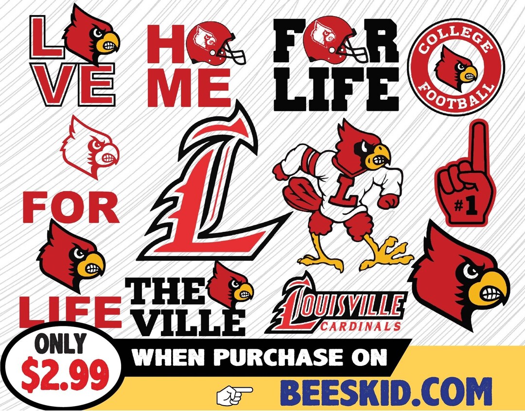 Louisville Cardinals Football Team Svg Louisville Cardinals Etsy