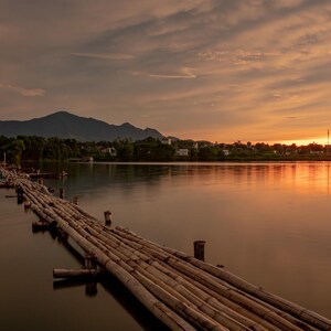 Mountain Lake Sunset Photo, Mountain Lake Wall Art Print, Golden Hour Nature Photography, Golden Lake Reflections, Living Room Decor Photo