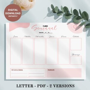Weekly Planner / Printable, Digital / Weekly Planner PDF / Weekly Organizer / Weekly To Do List Template