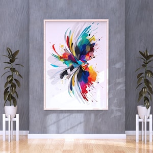 Abstrakte Kunst | Galerie Wandkunst | Digitaldruck | KI-Generiert | Bunte Wanddeko | Druckbare Wandkunst