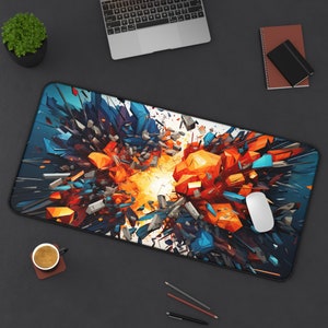 Computer Desk Mat, Gaming Mat, Outer Dimension, Desk Accessory, Mouse Pad, Office Decor, Office Essentials, Modern Office