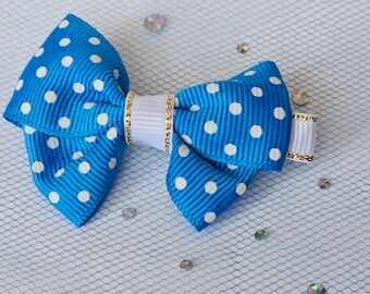 Girls hair pin, hair pin for girls, alligator clip, grosgrain ribbon clip, headband hair accessory, blue hair pin, hair clip, blue hair pin