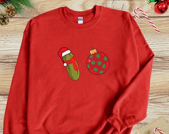 Christmas Pickleball Sweatshirt, Pickleball ugly Christmas sweater, Pickleball Game sweater gift, Funny Pickleball attire, Player Retirement