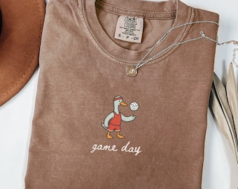 Funny Goose Volleyball T-Shirt: Game Day Tee for Volleyball Fans
