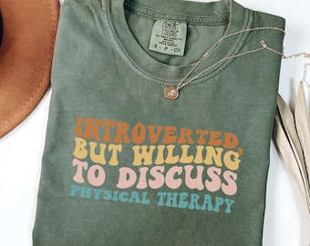 Comfort Colors Cute Physical Therapist Shirt, Physical Therapist  Gift, Physical Therapist  t-Shirt, Retro Physical Therapist  Shirt.