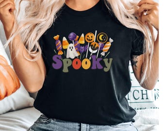 Cute Halloween tee, Spooky Season Shirt, Halloween Candy T-Shirt, Halloween Party Shirt, , Funny Spooky Halloween Shirt, Halloween Gift.