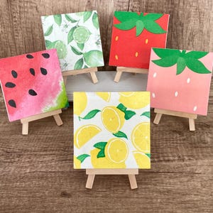 Fruit Mini Art Canvas / Summer Tiered Tray and Home Decor 5”
