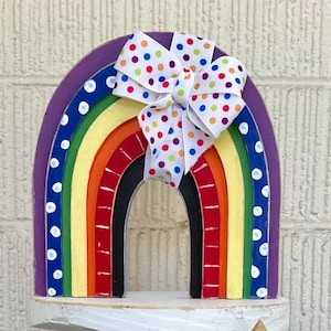 Wood Rainbow Home Decor / LGBTQ Pride Gift / Whimsical Room Decor 6.25”
