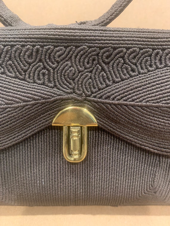 Vintage chocolate brown genuine Corde Creation handbag - Gem