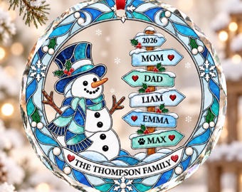 Custom Family Christmas Ornament, Personalized Family Ornament 2026, Family Keepsake, Family Name Xmas Tree Decor, Family Christmas Gifts