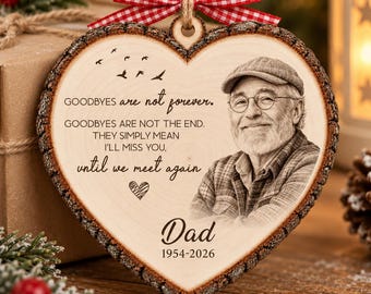 Custom Memorial Photo Ornament, In Loving Memory Gift, Sympathy Remembrance Gift, Loss Of Loved One, Personalized Memory Christmas Keepsake