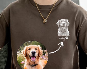 Personalized Pet Portrait Shirt: Dog Dad Gift
