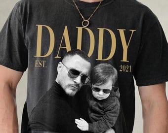 Custom Photo Dad Shirt, Personalized Fathers Day Gift For Him, Best Dad Ever Gift, Grandpa Gift, Gift For Husband, New Dad Shirt