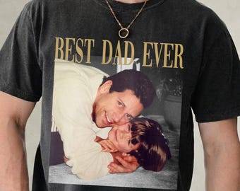 Personalized Photo Dad Shirt, Fathers Day Gift, Best Dad Ever Gift, Dad Gifts With Kids Photo, Fathers Day Shirt for Him, Gift For Husband