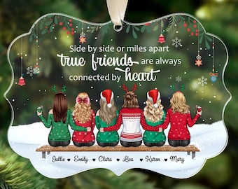 Personalized Best Friend Christmas Ornament, Bestie Gift