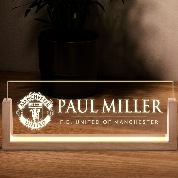 Personalized Light Up Office Desk Plaque, Custom Logo Desk Decor, Office Name Plate, Gift for Boss, Personalized Company Logo Acrylic Light