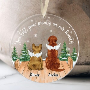 Perte d'une décoration de chien 2023, cadeau de sympathie pour animal de compagnie, décoration commémorative d'animal de compagnie, décoration de Noël de chien, souvenir commémoratif de chien, cadeaux du souvenir de chien