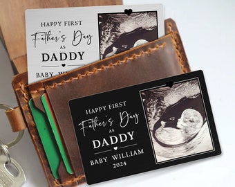 Father's Day Gift for Expecting Dad, Pregnancy Gift for Dad, Daddy to be Gift, Ultrasound Keepsake, Sonogram Picture Wallet Card Insert