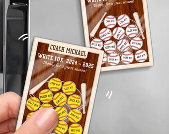 Personalized Baseball/Softball Coach Ornament: End of Season Gift