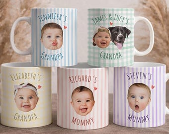 Personalized Baby Face Mug, Custom Baby Photo Coffee Mug, Funny Picture Cup for Dad Birthday Gift, Unique Family Gift, Photo Mug Keepsake