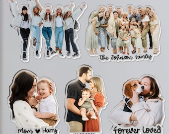 Custom Photo Magnet: Picture Fridge Magnet, Family Photo Keepsake Gifts, Personalized Dog Pet Portrait, Pet Family, Couple, Baby Photo Gift