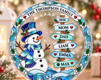 Personalized Family Christmas Ornament, Custom Family Ornament 2026, Family Name Keepsake, Family Christmas Gifts