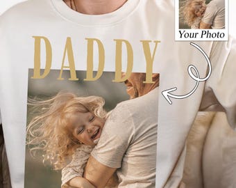 Custom Photo Daddy Shirt, Personalized Comfort Colors Dad Shirt, Fathers Day Gift, Grandpa Gift, Photo Dad Tee, New Dad Shirt, Grandpa Gift