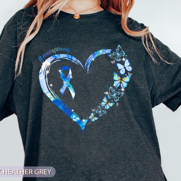 Personalized Diabetes Awareness Shirt, Type 1 Diabetes Awareness Sweatshirt, Blue Ribbon Shirt, Cancer Support Shirt, Cancer Survivor Gifts