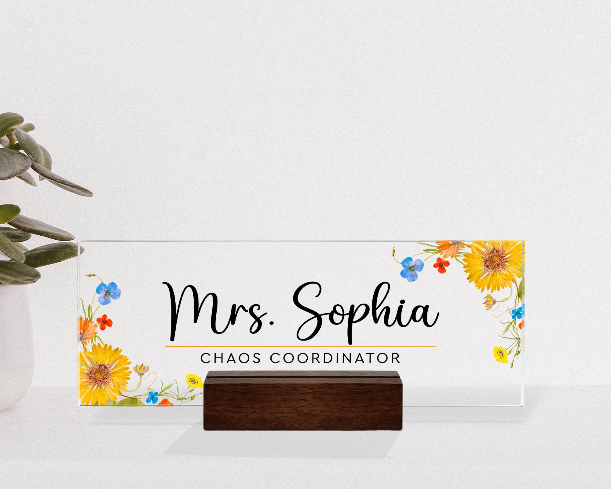 Personalized Desk Name Plate Custom Teacher Name Sign Etsy