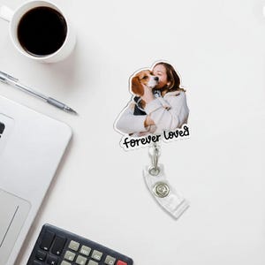 Custom Photo Badge Reel, Personalized Retractable ID Holder image 9