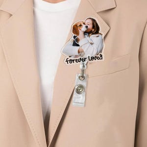 Custom Photo Badge Reel, Personalized Retractable ID Holder image 11