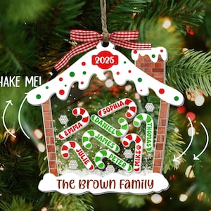 Adorno navideño familiar personalizado: regalo de recuerdo personalizado