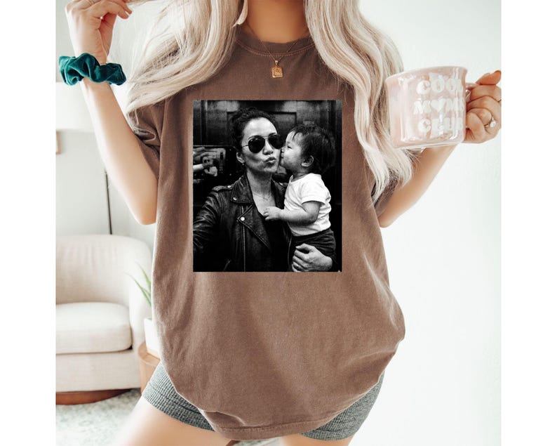 Custom Photo Shirt, Comfort Colors Mama Tee, Personalized Mother's Day Gift image 3