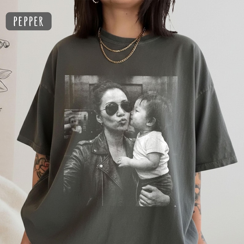 Custom Photo Shirt, Comfort Colors Mama Tee, Personalized Mother's Day Gift image 6