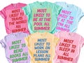 Most Likely To Teacher Summer Shirt, Funny Teacher Break Shirt, Retro Striped End of Year Comfort Color Tee, Teacher Team Matching Shirts
