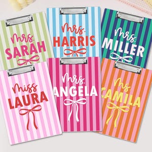 Custom Name Teacher Clipboard, Personalized Acrylic Paper, Appreciation Gift Clipboard 9x12.5in