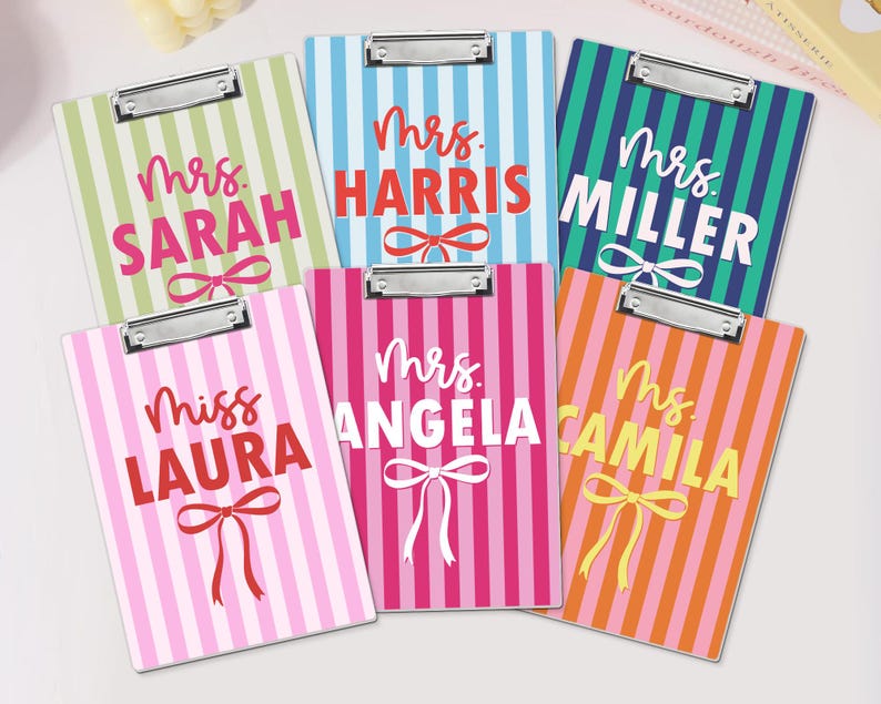Custom Name Teacher Clipboard, Personalized Acrylic Paper, Appreciation Gift Clipboard 9x12.5in