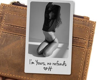 Boudoir Metal Wallet Photo, Photo And Love Note, Personalized Photo Gifts, Wallet Accessories For Men, Boyfriend Gift, Valentine's Day Gift