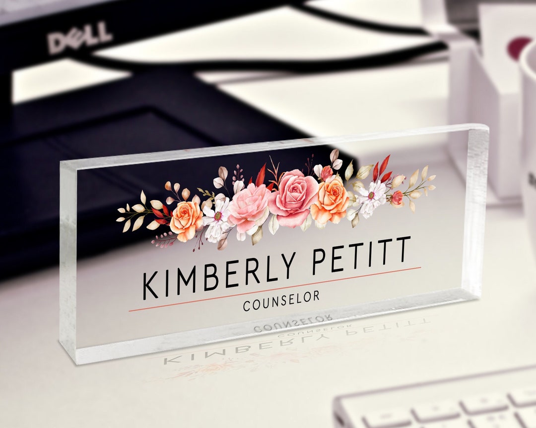 Custom Desk Name Plate, Personalized Name Sign, New Job Gift, Office