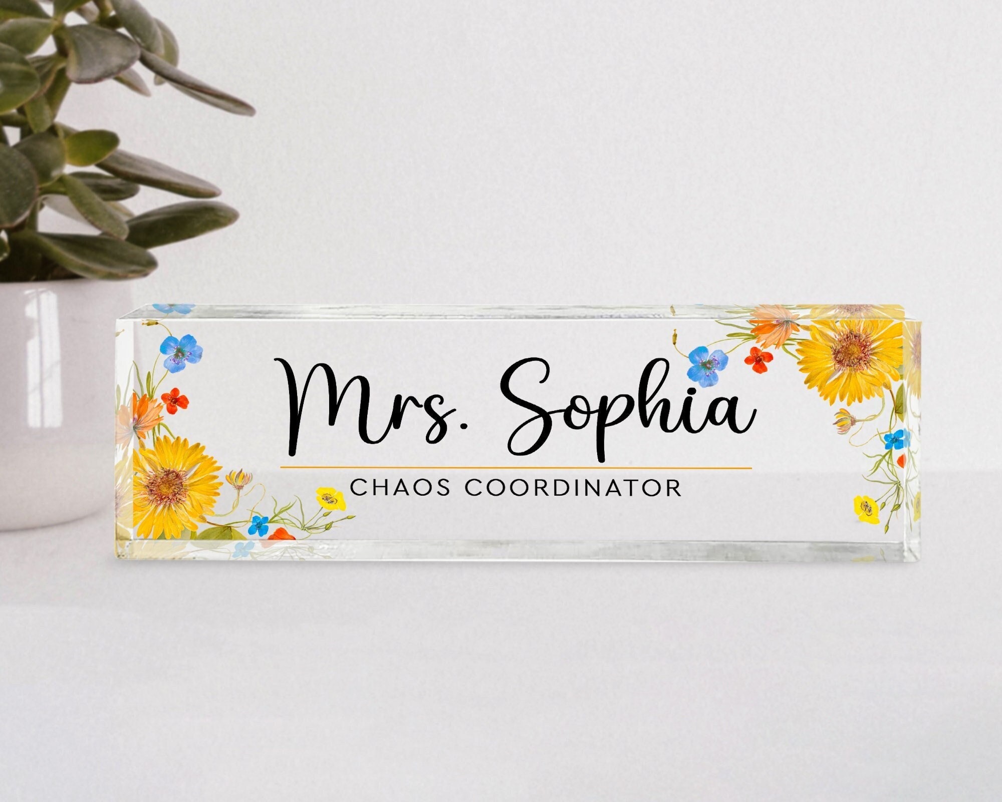 Personalized Desk Name Plate Custom Teacher Name Sign Etsy