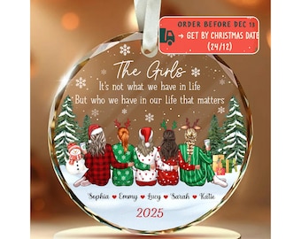 Personalized Friendship Ornament: Besties Gift, Group of Friends