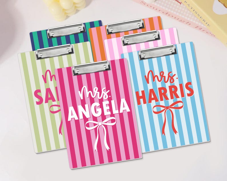 Custom Name Teacher Clipboard, Personalized Acrylic Paper, Appreciation Gift image 2
