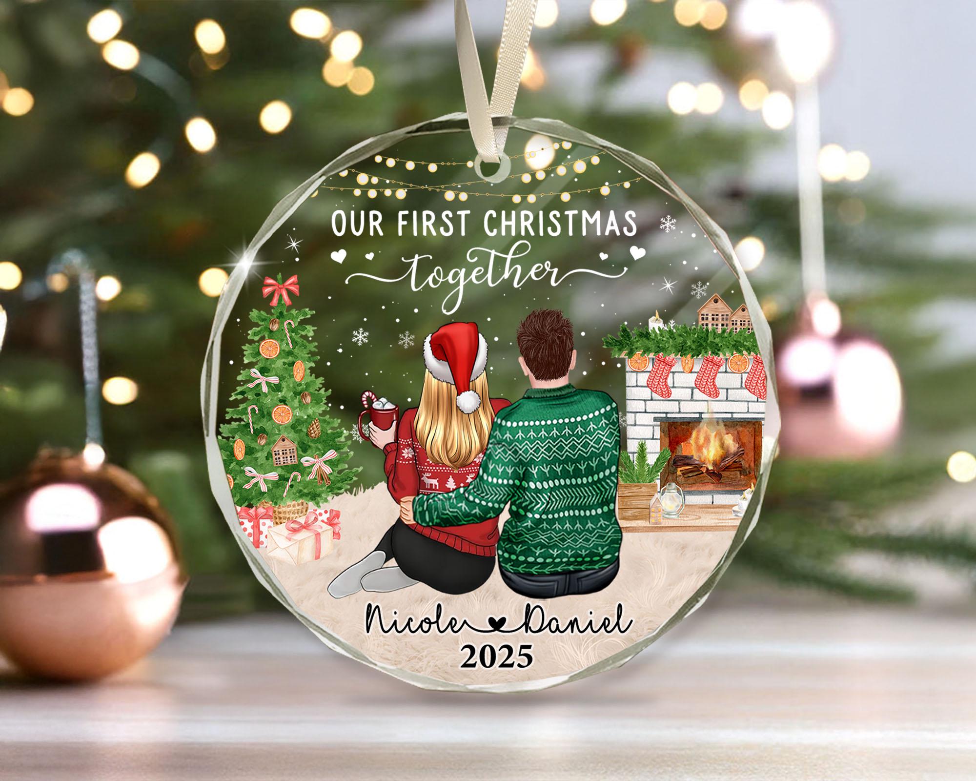 First Christmas Together Ornament: Couple Newlywed Acrylic Xmas Gift - Etsy, image size:2000x1600