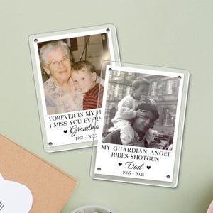 Personalized Memorial Photo Car Visor Clip: Remembrance Gift for Loss of Dad image 6