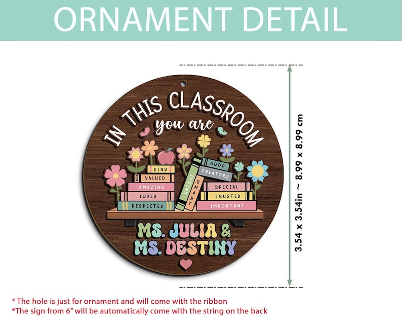 Custom Teacher Door Hanger, Classroom Decor, Back to School Gift image 11