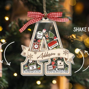 Adorno navideño personalizado para bebé: Shaker con estadísticas de nacimiento personalizadas imagen 3